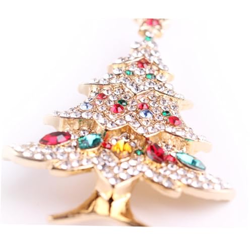 CONGARTENO Weihnachtsbaum Strass Brosche Damen Christmas Rhinestone Pin Festliche Kleidung Anstecknadel Schmuck für Party Hochzeit Winter von CONGARTENO
