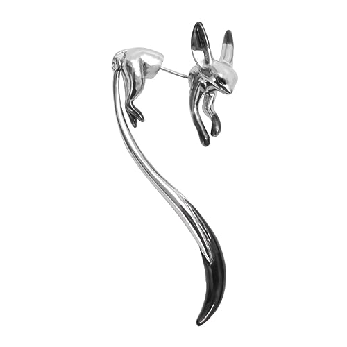CONGARTENO Weiße Gold Emaille Fox Ohrhänger Damen Alloy Ear Dangle Ohrschmuck für Frauen Geschenk Geburtstag Party Hochzeit von CONGARTENO