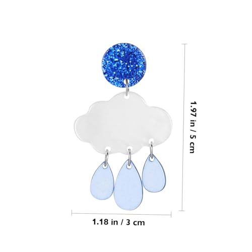 CONGARTENO Wolken und Tropfenohrringe Damen Leicht Modisch Süße Hängende Ohrringe für Alltag Party von CONGARTENO