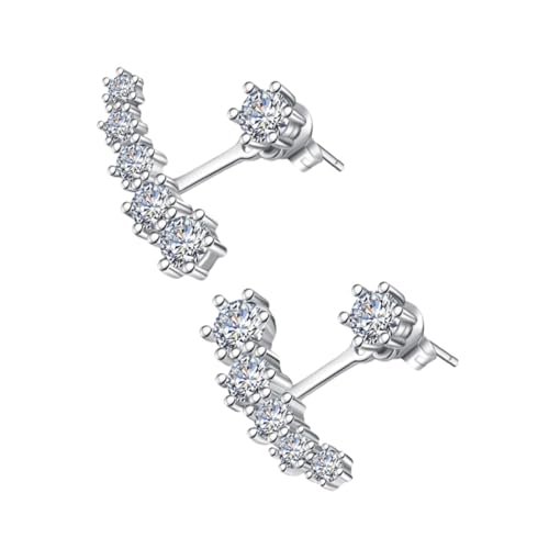 CONGARTENO Zirkonia Ohrstecker Damen Sechs Krallen Ohrringe Glänzend Elegant Leicht Geeignet für Party Hochzeit Alltag Stilvolles Schmuck Accessoire für Frauen und Mädchen von CONGARTENO
