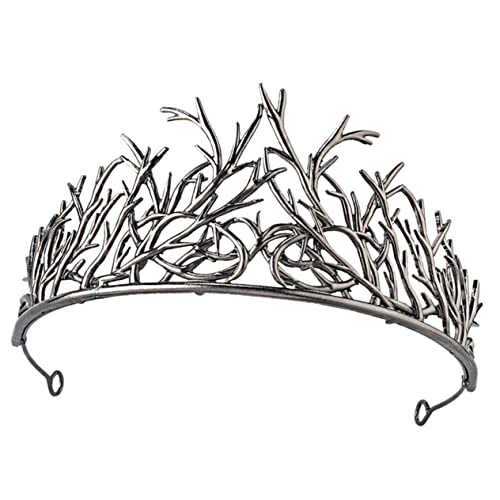 CONGARTENO Geburtstagskrone Barockzweigkrone Frauen Mädchen Stirnband Hochzeit Haarschmuck Partykopfschmuck Cosplay-krone Tiara Für Feiertage Karneval von CONGARTENO