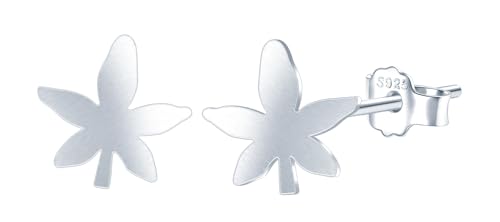 CONILOK Ahornblatt Ohrringe Silber 925 Stecker Ohrstecker Ohrhänger Silber Damen Schmuck Ohrring Kleine Geschenke für Frauen Mädchen Freundin Mutter Geburtstag Hochzeit Weihnachtstag Valentinstag von CONILOK