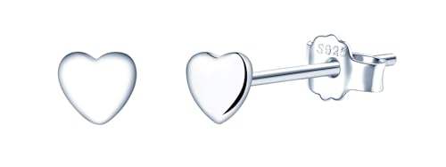 CONILOK Glatte Mini Herz Ohrringe Silber 925 Stecker Ohrstecker Ohrhänger Silber Damen Schmuck Ohrring Kleine Geschenke für Frauen Mädchen Beste Freundin Mutter Geburtstag Weihnachtstag Valentinstag CONILOK Glatte Mini Herz Ohrringe Silber 925 Stecker Ohrstecker Ohrhänger Silber Damen Schmuck Ohrring Kleine Geschenke für Frauen Mädchen Beste Freundin Mutter Geburtstag Weihnachtstag Valentinstag von CONILOK
