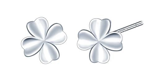 CONILOK Kleeblatt Ohrringe Silber 925 Stecker Ohrstecker Ohrhänger Silber Damen Schmuck Ohrring Kleine Geschenke für Frauen Mädchen Beste Freundin Mutter Geburtstag Hochzeit Weihnachtstag Valentinstag von CONILOK