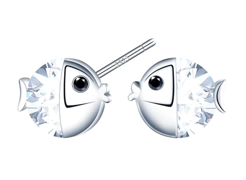 CONILOK Küssender Fisch Ohrringe Silber 925 Stecker Ohrstecker Ohrhänger Silber Damen Schmuck Ohrring Kleine Geschenke für Frauen Mädchen Freundin Mutter Geburtstag Hochzeit Weihnachtstag Valentinstag CONILOK Küssender Fisch Ohrringe Silber 925 Stecker Ohrstecker Ohrhänger Silber Damen Schmuck Ohrring Kleine Geschenke für Frauen Mädchen Freundin Mutter Geburtstag Hochzeit Weihnachtstag Valentinstag von CONILOK