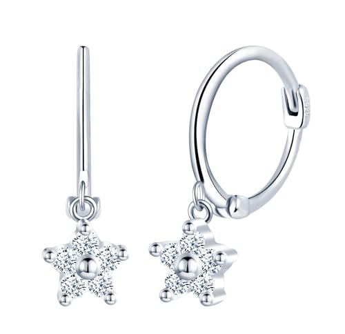 CONILOK Mini Stern Hänge Ohrringe Silber 925 Creolen Ohrhänger Silber Damen Schmuck Ohrring Kleine Geschenke für Frauen Mädchen Beste Freundin Mutter Geburtstag Hochzeit Weihnachtstag Valentinstag CONILOK Mini Stern Hänge Ohrringe Silber 925 Creolen Ohrhänger Silber Damen Schmuck Ohrring Kleine Geschenke für Frauen Mädchen Beste Freundin Mutter Geburtstag Hochzeit Weihnachtstag Valentinstag von CONILOK