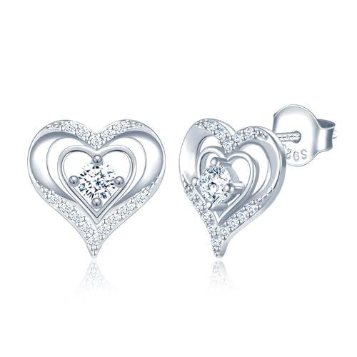 CONILOK Herz Zirkonia Ohrringe Stecker Ohrstecker Silber 925 Damen Ohrringe Silber Schmuck Ohrring Liebes Geschenk für Sie Frauen Freundin Teenager Mädchen Geburtstag Muttertag Hochzeit Weihnachtstag CONILOK Herz Zirkonia Ohrringe Stecker Ohrstecker Silber 925 Damen Ohrringe Silber Schmuck Ohrring Liebes Geschenk für Sie Frauen Freundin Teenager Mädchen Geburtstag Muttertag Hochzeit Weihnachtstag von CONILOK