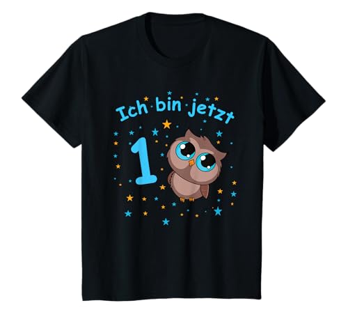 Kinder 1. Geburtstag Junge Eule T-Shirt von CONLEE