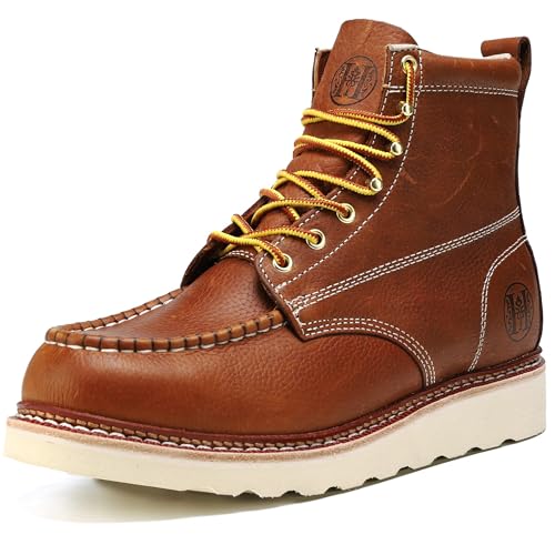 CONRAD Moc Toe Sicherheitsstiefel für Herren: 15,2 cm & 20,3 cm, weiche Zehe, Zehenkappe aus Verbundmaterial, wasserdicht, rutschfest, pannensicher, EH Sicherheitsstiefel, Hvb806/Soft Toe, 9 Wide CONRAD Moc Toe Sicherheitsstiefel für Herren: 15,2 cm & 20,3 cm, weiche Zehe, Zehenkappe aus Verbundmaterial, wasserdicht, rutschfest, pannensicher, EH Sicherheitsstiefel, Hvb806/Soft Toe, 9 Wide von CONRAD