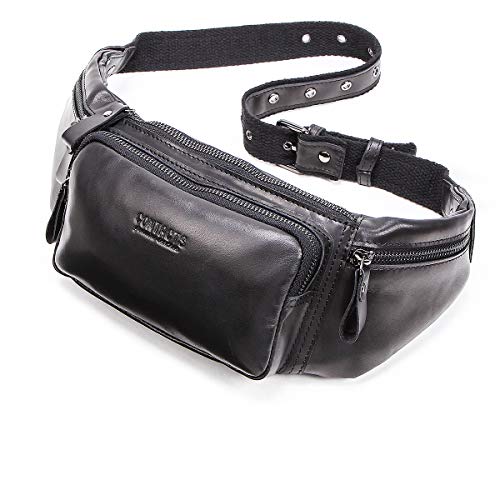 CONTACTS Sling Bag Herren/Damen Crossbody Sling Rucksack Brusttasche Outdoor Freizeit Sport Handytasche Hüfttasche Pack (Schwarz) von CONTACTS