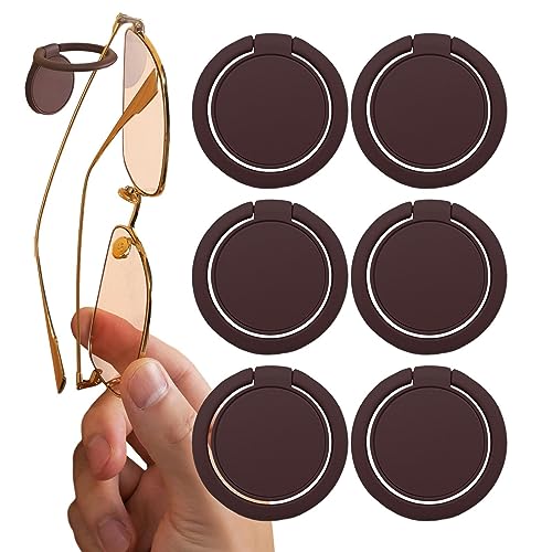 COOBAA Wand-Sonnenbrillenhalter,360 Grad drehbare Brillenaufbewahrung, Brillenaufhänger | Sonnenbrillen-Wandregal, Sonnenbrillen-Organizer, Selbstklebender, Faltbarer Brillenhalter für die Wand von COOBAA