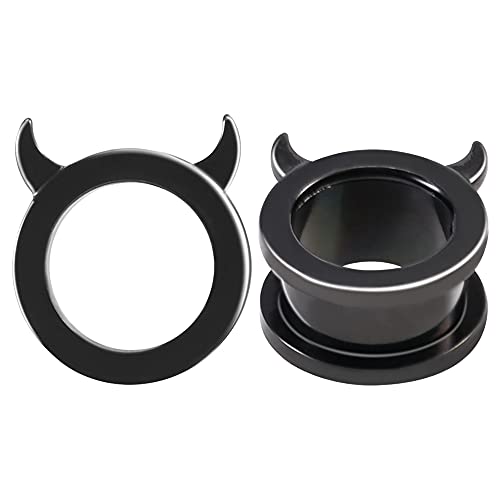COOEAR 1-Paar Fleisch Ohrmesser Piercing Plugs Tunnel Evil Style Ohrringe Stretcher Expander Männer Frauen Geschenk Körperschmuck. von COOEAR