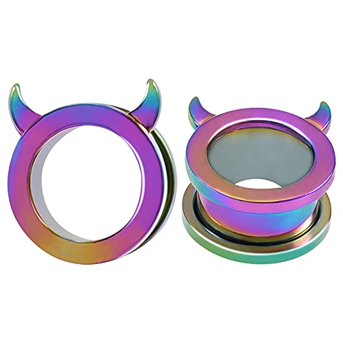 COOEAR 1-Paar Fleisch Ohrmesser Piercing Plugs Tunnel Evil Style Ohrringe Stretcher Expander Männer Frauen Geschenk Körperschmuck. von COOEAR