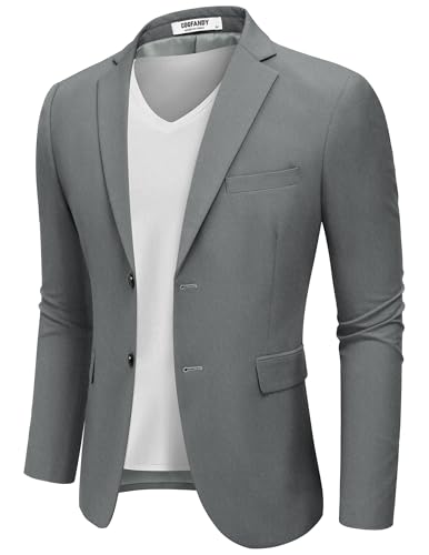COOFANDY Blazer Herren Regular Fit Sakko Herren Sportlich Anzugjacken Freizeit Jacket Freizeit Leinen Dunkelgrau XXL COOFANDY Blazer Herren Regular Fit Sakko Herren Sportlich Anzugjacken Freizeit Jacket Freizeit Leinen Dunkelgrau XXL von COOFANDY