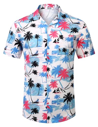 COOFANDY Hawaii Hemd Männer Kurzarmhemd Sommerhemd Blumen Shirt Strandhemd Urlaubshemd Freizeithemden für Herren Weiß Kokospalme XXL COOFANDY Hawaii Hemd Männer Kurzarmhemd Sommerhemd Blumen Shirt Strandhemd Urlaubshemd Freizeithemden für Herren Weiß Kokospalme XXL von COOFANDY
