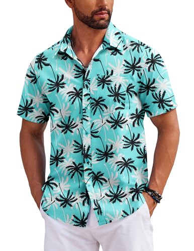 COOFANDY Hawaii Herren Hemd Kurzarm Hemden Männer Blumenmuster Freizeithemd Button Down Sommerhemd Holiday SP43 XXL COOFANDY Hawaii Herren Hemd Kurzarm Hemden Männer Blumenmuster Freizeithemd Button Down Sommerhemd Holiday SP43 XXL von COOFANDY