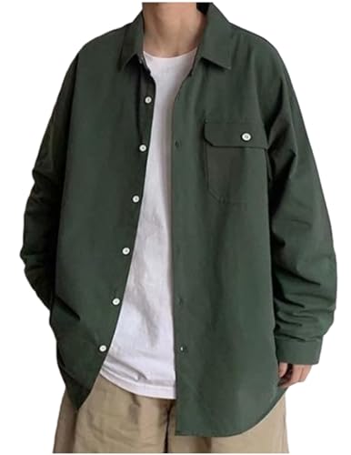 COOFANDY Hemd Herren Button Down Langarm Freizeithemden Einfarbig Casual Regular Fit Arbeitshemd dunkelgrün M COOFANDY Hemd Herren Button Down Langarm Freizeithemden Einfarbig Casual Regular Fit Arbeitshemd dunkelgrün M von COOFANDY