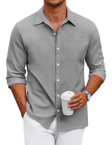 COOFANDY Hemden Herren Langarm Oxford Hemd Freizeit Langarmhemd Männer Hemd Regular Fit Herrenhemden Langarm Baumwolle Oberhemd Business Hemd mit Tasche Button Down Shirts Dunkelgrau meliert XXL COOFANDY Hemden Herren Langarm Oxford Hemd Freizeit Langarmhemd Männer Hemd Regular Fit Herrenhemden Langarm Baumwolle Oberhemd Business Hemd mit Tasche Button Down Shirts Dunkelgrau meliert XXL von COOFANDY