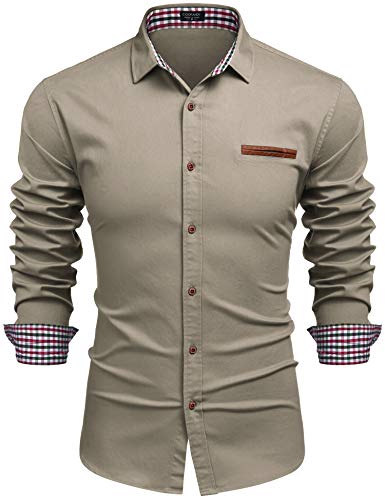 COOFANDY Hemden Herren Langarm Jeanshemd Denim Hemd Freizeithemd Langarm Rockabilly Langarmhemd Cowboy Western Hemd Smoking Hemden Trachtenhemd Khaki M COOFANDY Hemden Herren Langarm Jeanshemd Denim Hemd Freizeithemd Langarm Rockabilly Langarmhemd Cowboy Western Hemd Smoking Hemden Trachtenhemd Khaki M von COOFANDY