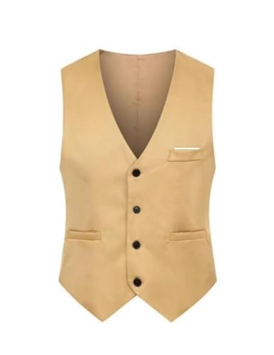 COOFANDY Herren Anzug Weste mit Taschen Anzugweste Ärmellose Weste Businessweste V-Ausschnitt Suit Vest Hochzeitsweste Herrenwesten Gilet Party Khaki XL COOFANDY Herren Anzug Weste mit Taschen Anzugweste Ärmellose Weste Businessweste V-Ausschnitt Suit Vest Hochzeitsweste Herrenwesten Gilet Party Khaki XL von COOFANDY