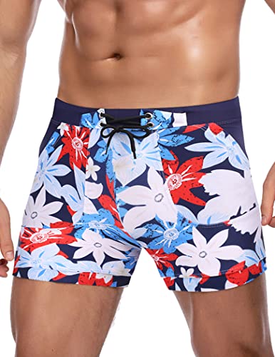 COOFANDY Herren Badeanzug Camo Quick Dry Herren Badeshorts Trunks mit Taschen, Pat8, M von COOFANDY