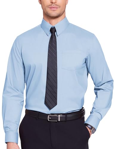 COOFANDY Herren Businesshemd Hemd Langarm Herrenhemd Langarm Anzughemd Hochzeitshemd Freizeithemd Hemd Männer Button Down Hemd Hellblau XL COOFANDY Herren Businesshemd Hemd Langarm Herrenhemd Langarm Anzughemd Hochzeitshemd Freizeithemd Hemd Männer Button Down Hemd Hellblau XL von COOFANDY
