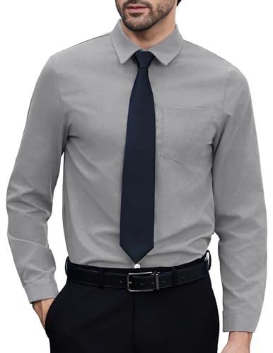 COOFANDY Herren Langarm Hemd Männer Casual Business Hemden Bügelfrei Herrenhemden Freizeithemd Langarmhemd Anzug Hemd Oberhemden Herren Langarm Elegant Einfarbig Hellgrau M COOFANDY Herren Langarm Hemd Männer Casual Business Hemden Bügelfrei Herrenhemden Freizeithemd Langarmhemd Anzug Hemd Oberhemden Herren Langarm Elegant Einfarbig Hellgrau M von COOFANDY