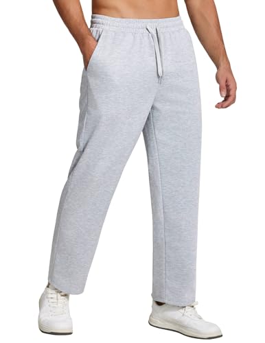 COOFANDY Herren-Jogginghose, Yoga, lässig, athletisch, elastische Taille, offene Unterseite, Jersey-Strickhose mit Taschen, Hell, meliert, Grau, Groß COOFANDY Herren-Jogginghose, Yoga, lässig, athletisch, elastische Taille, offene Unterseite, Jersey-Strickhose mit Taschen, Hell, meliert, Grau, Groß von COOFANDY
