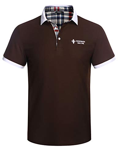 COOFANDY Herren Poloshirt Tshirt Kurzarm Polohemd Regular Fit Basic Freizeit Herren Einfarbig Polo Shirt von COOFANDY