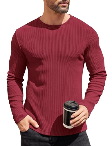 COOFANDY Herren Pullover Strickpullover mit Rundhals Slim Fit Casual Leicht Winterpullover Basic Männer Feinstrick Pullover Pulli COOFANDY Herren Pullover Strickpullover mit Rundhals Slim Fit Casual Leicht Winterpullover Basic Männer Feinstrick Pullover Pulli von COOFANDY
