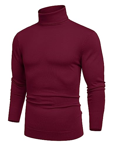 COOFANDY Herren Rollkragen Pullover Slim Fit Strickpullover Rollkragenpulli Casual Rollkragenpullover Rollkragenshirts Arbeitspullover Basic Solid Pullover Tops Kastanienrot XXL COOFANDY Herren Rollkragen Pullover Slim Fit Strickpullover Rollkragenpulli Casual Rollkragenpullover Rollkragenshirts Arbeitspullover Basic Solid Pullover Tops Kastanienrot XXL von COOFANDY