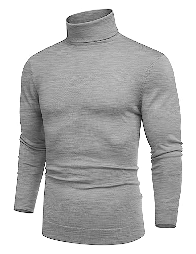 COOFANDY Herren Rollkragenpullover Longsleeve Rollkragen Pulli Feinstrickpullover Comfort Fit Langarmshirts Rollkragenshirt Warmer Winterpullover Rollkragenpulli Hellgrau XXL COOFANDY Herren Rollkragenpullover Longsleeve Rollkragen Pulli Feinstrickpullover Comfort Fit Langarmshirts Rollkragenshirt Warmer Winterpullover Rollkragenpulli Hellgrau XXL von COOFANDY