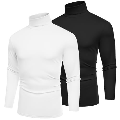 COOFANDY Herren Rollkragenshirt Leichte Tops Langarm Freizeit Pullover Longsleeve Rolii Rollkragenpullover Basic Pulli Farbe-A XXL COOFANDY Herren Rollkragenshirt Leichte Tops Langarm Freizeit Pullover Longsleeve Rolii Rollkragenpullover Basic Pulli Farbe-A XXL von COOFANDY