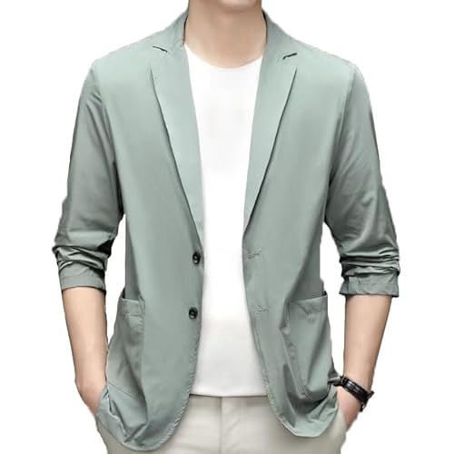 COOFANDY Herren Sakko Jacke Taschen Männer Sportlich Blazer Freizeit Anzugjacken Einfarbig Anzug 2 Knöpfe Hellgrün XS COOFANDY Herren Sakko Jacke Taschen Männer Sportlich Blazer Freizeit Anzugjacken Einfarbig Anzug 2 Knöpfe Hellgrün XS von COOFANDY