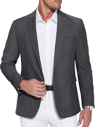 COOFANDY Herren Sakko Sportlich Blazer für Freizeit Sportsakkos Anzugjacken Business Jackett Männer Anzug Blazer Dunkelgrau XL COOFANDY Herren Sakko Sportlich Blazer für Freizeit Sportsakkos Anzugjacken Business Jackett Männer Anzug Blazer Dunkelgrau XL von COOFANDY