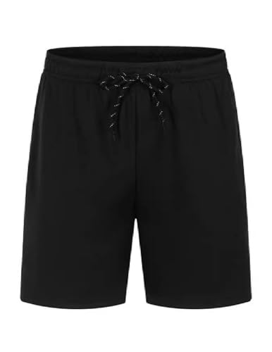 COOFANDY Herren Sporthose Kurz Strandshorts für Männer Quick Dry Herrenshorts Lockere Sommer Freizeithose Trainingshose Shorts Schwarz XS von COOFANDY
