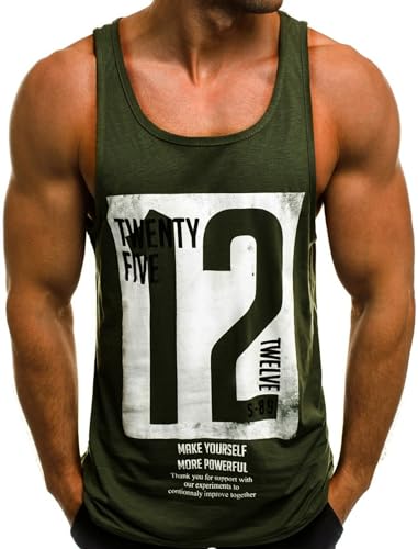 COOFANDY Herren Tank Top Casual Sport Shirt Ärmelloses Unterhemd Fitness Weste Sleeveless Streetstyle T-Shirt Muskelshirts Grün XL COOFANDY Herren Tank Top Casual Sport Shirt Ärmelloses Unterhemd Fitness Weste Sleeveless Streetstyle T-Shirt Muskelshirts Grün XL von COOFANDY