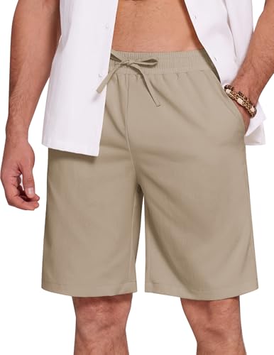 COOFANDY Kurze Hosen Herren Khaki Casual Sommershorts mit Kordelzug Leichte Strandshorts für Männer Shorts Beach Holiday Herrenshorts Kurze Sommer Hose Loose Fit Khaki S COOFANDY Kurze Hosen Herren Khaki Casual Sommershorts mit Kordelzug Leichte Strandshorts für Männer Shorts Beach Holiday Herrenshorts Kurze Sommer Hose Loose Fit Khaki S von COOFANDY