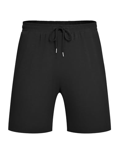 COOFANDY Laufshorts Herren Jogginghose Kurz Sporthose Herren Kurz Mit Taschen Trainingshose Kurz Herren Schwarz L von COOFANDY