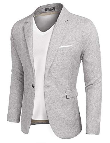 COOFANDY Men Suit Jacket Linen Slim Fit Sport Coat Business Fashion Daily Blazer von COOFANDY