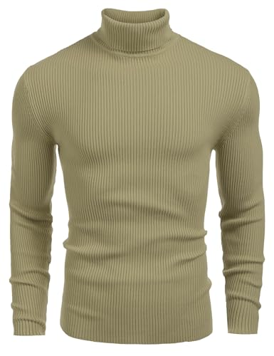 COOFANDY Pullover für Herren Rollkragenpullover Winter Warm Slim fit Longsleeve Freizeit Rollkragen Männer Pullover von COOFANDY