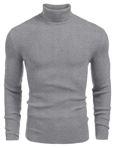 COOFANDY Pullover für Herren Rollkragenpullover Winter Warm Slim fit Longsleeve Freizeit Rollkragen Männer Pullover von COOFANDY