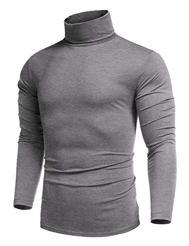 COOFANDY Rollkragenpullover Herren Baumwolle Rollkragen Pullover Rollkragenshirt Rolli Herren Langarm Longsleeve Turtle Neck Men Rollkragenpulli Unterziehrolli Grau L COOFANDY Rollkragenpullover Herren Baumwolle Rollkragen Pullover Rollkragenshirt Rolli Herren Langarm Longsleeve Turtle Neck Men Rollkragenpulli Unterziehrolli Grau L von COOFANDY