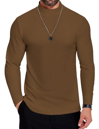 COOFANDY Rollkragenpullover Herren Langarm Rollkragenshirt Herrenpullover Unterzieh Pulli Warm Sweater Rollkragenpulli Winter Sweatshirt Dunkelbraun XL COOFANDY Rollkragenpullover Herren Langarm Rollkragenshirt Herrenpullover Unterzieh Pulli Warm Sweater Rollkragenpulli Winter Sweatshirt Dunkelbraun XL von COOFANDY