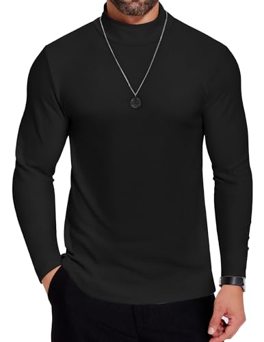 COOFANDY Rollkragenpullover Herren Langarmshirt Rollkragenshirt Herrenrolli Unterzieh Pullover Basic Sweater Rollkragenpulli Casual Sweatshirt Schwarz M COOFANDY Rollkragenpullover Herren Langarmshirt Rollkragenshirt Herrenrolli Unterzieh Pullover Basic Sweater Rollkragenpulli Casual Sweatshirt Schwarz M von COOFANDY