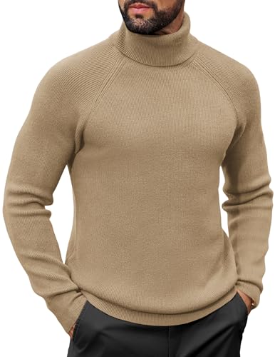 COOFANDY Rollkragenpullover Herren Pullover Turtleneck Strickpullover Stehkragenpullover Winter Rollkragenpulli Arbeitspullover Slim Fit Warm Langarmshirt Kamel M COOFANDY Rollkragenpullover Herren Pullover Turtleneck Strickpullover Stehkragenpullover Winter Rollkragenpulli Arbeitspullover Slim Fit Warm Langarmshirt Kamel M von COOFANDY