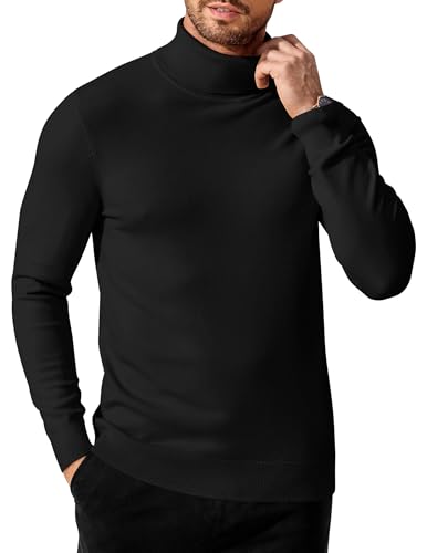 COOFANDY Rollkragenpullover Herren Turtleneck Strickpullover Feinstrick Basic Pullover Regular fit Rollkragenshirt Schwarz L COOFANDY Rollkragenpullover Herren Turtleneck Strickpullover Feinstrick Basic Pullover Regular fit Rollkragenshirt Schwarz L von COOFANDY