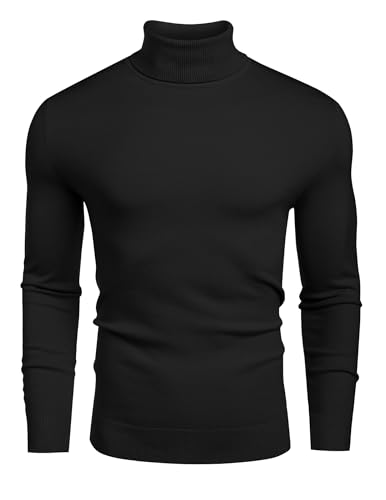 COOFANDY Rollkragenpullover Herren Turtleneck Strickpullover Feinstrick Basic Pullover Regular fit Rollkragenshirt Schwarz XL COOFANDY Rollkragenpullover Herren Turtleneck Strickpullover Feinstrick Basic Pullover Regular fit Rollkragenshirt Schwarz XL von COOFANDY