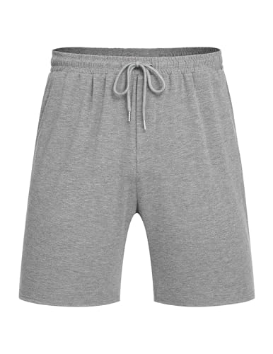 COOFANDY Sporthose Kurz Herren Gym Shorts Herren Jogginghose Kurz Trainingshose Herren Kurz Hell Grau L von COOFANDY