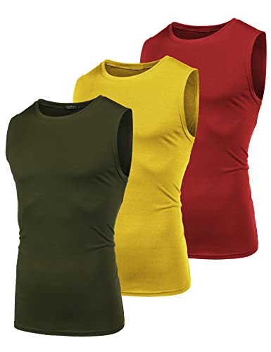 COOFANDY Tank top 3er-Pack Classic Unterhemd Feinripp einfarbiges Kompressionsunterwäsche Achselshirts S COOFANDY Tank top 3er-Pack Classic Unterhemd Feinripp einfarbiges Kompressionsunterwäsche Achselshirts S von COOFANDY